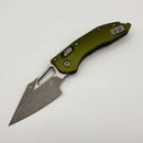 Pre-Owned Microtech Knives Manual M-Stitch RAM LOK OD Green Smooth Aluminum Handles & Apocalyptic M390MK 169MRL-10APOD