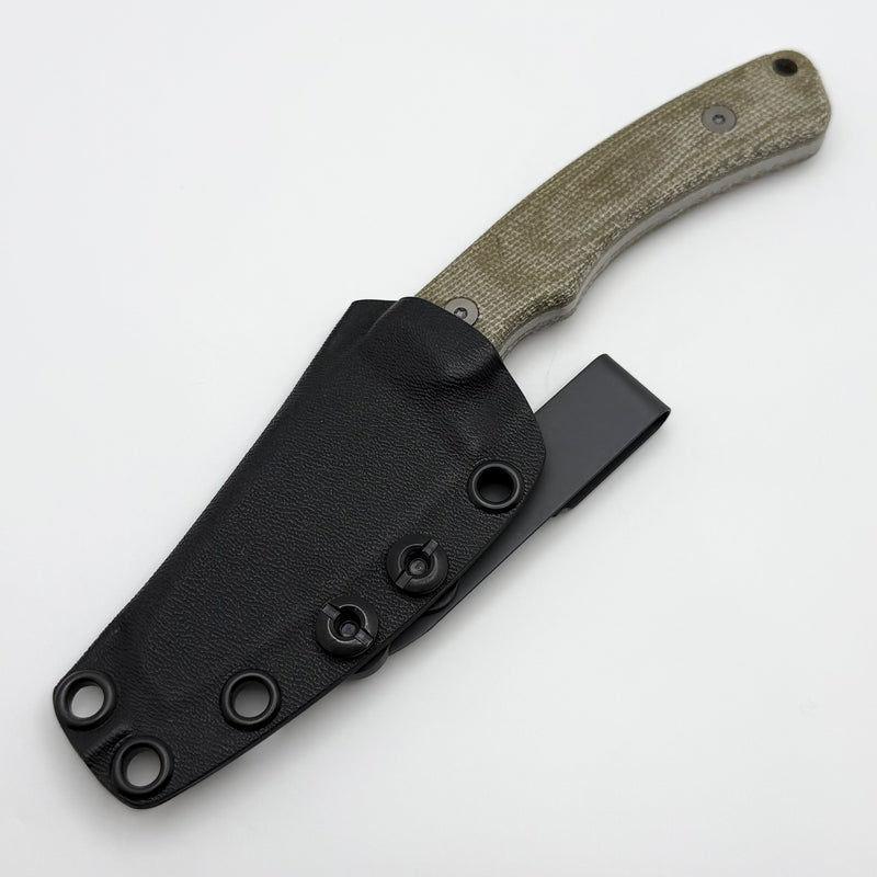 Tactile Knife Redhawk Fixed Blade w/ Tumbled MagnaCut & Green Micarta Handles