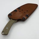 Tactile Knife Redhawk Fixed Blade w/ Tumbled MagnaCut & Green Micarta Handles