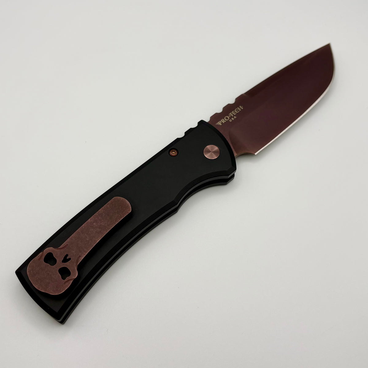 Pre-Owned Chaves Pro-Tech Redencion 229 Auto Copper Rose Black Handle