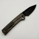 Pre-Owned Chaves Knives Scapegoat 229 w/ Magnetic Bronze Titanium Integral Handle & Chisel PVD M390