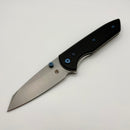 Pre-Owned Chaves Knives Brad Blount The Arrestor 229 Black Knurled Aluminum Handles w/ Blue Ti Hardware & Stonewash 154CM - Blue Label