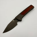 Pre-Owned Chaves Knives Scapegoat Street Dirty Steve w/ Titanium Magnetic Natural Micarta Inlaid Handles & Stonewash Grey PVD M390