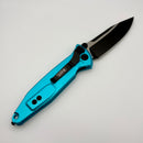 Pre-Owned Microtech Socom Elite Manual Black Single Edge w/ Turquoise Handles 160-1TQ