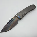 Medford Marauder Full Size "Old School" Tumbled Titanium Handles w/ 0.26" Vulcan S45 Drop Point