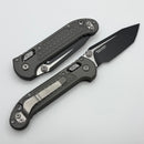 Microtech Knives LUDT Ram-Lok w/ Natural Clear Frag Handle & Black Tanto 1136RL-1FRNC