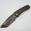 Medford Marauder Full Size "Old School" Tumbled Bronze Titanium Handles w/ 0.26" Vulcan S45 Tanto