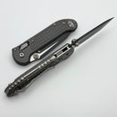 Microtech Knives LUDT Ram-Lok w/ Natural Clear Frag Handle & Black Tanto 1136RL-1FRNC