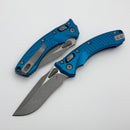 Microtech Amphibian Mini RAM LOK Blue Frag Aluminum & Apocalyptic M390MK 137MRL-10APFRBL