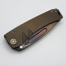 Medford Marauder Full Size "Old School" Tumbled Bronze Titanium Handles w/ 0.26" Vulcan S45 Tanto