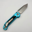 Pre-Owned Microtech Knives LUDT Gen III Stonewash Full Serrated Tanto w/ Turquoise Handle 1136-12TQ