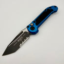 Pre-Owned Microtech Knives LUDT Gen III Black P/S Tanto w/ Blue Handle 1136-2BL