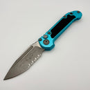 Pre-Owned Microtech Knives LUDT Gen III Apocalyptic Partial Serrated Drop Point w/ Turquoise Handle 1135-11APTQ
