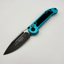 Pre-Owned Microtech Knives LUDT Gen III Black Drop Point w/ Turquoise Handle 1135-1TQ