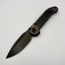 Pre-Owned Microtech Knives LUDT Gen III DLC S/E w/ Natural Clear Handles and Carbon Fiber Inlays Signature Series 1135-1DLCTNCCFIS