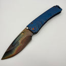 Pre-Owned Medford Marauder Full Size Blue Fallout Titanium Handles w/ 0.26" Vulcan 3V Drop Point