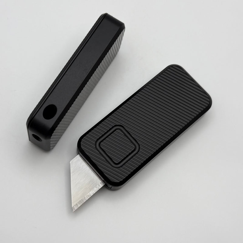 Rivery Manufacturing Zero Black File Pattern Aluminum w/ Changeable Razor Blade