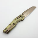 Microtech Marfione Select MSI RAM LOK Mini Fluted Antique Gold w/ Bronze Accent & Full Serrated Bronze M390MK 210M-15FLMS4