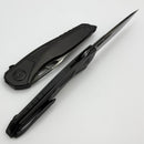 Custom Knife Factory Sukhoi-5 DLC Titanium Handles w/ DLC Crystal Ti Backspacer & Polished DLC M398