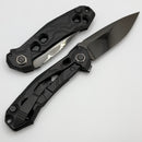 Custom Knife Factory T25 DLC Milled Titanium Handles w/ Polished DLC M398