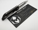 Heretic Custom Koschei Carbon Fiber Handle w/ Abalone Button Inlays & Mirror M390