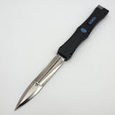 Marfione Custom Nemesis IV Black Handle w/ Blue Accents & D/E Compound Ground Cracked Ice