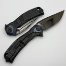 Custom Knife Factory & Anthony Marfione Collaboration Ratax w/ Blackwash Titanium Integral Handle & Polished DLC M398 One Per Household