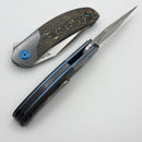 Reate Knives TF-4 Gold Camo Carbon Fiber/Zirconium Scales w/ 3.4" M398