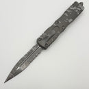 Microtech Dirac Delta Natural Clear Pixel Camo w/ Part Serrated D/E 227-11NCPXC