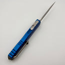 Microtech Cypher II D/E Stonewash w/ Blue Handle 1242-10BL (Consignment)