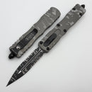 Microtech Dirac Delta Natural Clear Pixel Camo w/ Black Part Serrated D/E 227-2NCPXC