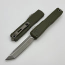Microtech Ultratech ZBP Tanto Apocalyptic w/ Moss Green Handle 1123-10APMG