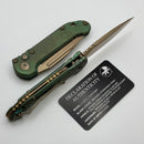Microtech Marfione Select LUDT Gen III Antique Green Titanium Slab Side Handles & Bronze S/E 1135-13MS2
