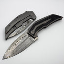 Reate Knives T4000 Titanium Handle w/ Carbon Fiber Inlay & 3.875" Damasteel