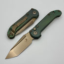 Microtech Marfione Select LUDT Gen III Antique Green Titanium Slab Side Handles & Bronze T/E 1136-13MS2