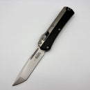 Microtech Glykon Stonewash Standard Tanto w/ Bead Blast Overlay 185-10 (Consignment)