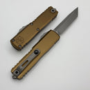 Microtech UTX-85 Gen IV w/ Tan Handle & Apocalyptic Full Serrated T/E M390MK 12334-12APTA