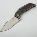 Reate Knives T3500 Titanium w/ Dark Matter Red Carbon Inlay & M390