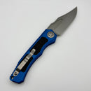 Heretic Knives Wraith Auto V4 Blue Handle w/ Grip Inlays & Bead Blast Bowie MagnaCut Blade H002-3A-BLU (Consignment)