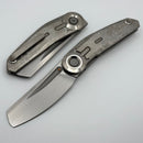 Reate Knives VK-CLU Crystal Titanium Handles & Hand Satin Elmax