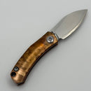 Kunwu Nano Folding Neck Knife w/ Spotted Copper Handle & 1.28" ZDP-189