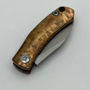 Kunwu Nano Folding Neck Knife w/ Spotted Copper Handle & 1.28" ZDP-189