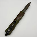 Factory Blem Microtech Dirac Delta D/E Full Serrated Outbreak Deep Engraved Signature Series 227-3OBDS