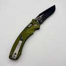 Factory Blem Microtech Amphibian Mini RAM LOK OD Green Frag Aluminum & Black M390MK 137MRL-1FROD