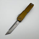 Factory Blem Microtech UTX-70 Gen IV w/ Tan Handle & Stonewash T/E M390MK 11494-10TA