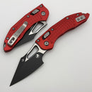 Microtech Knives Manual M-Stitch RAM LOK Red Frag Aluminum Handles & Black M390MK 169MRL-1FRRD