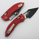 Microtech Knives Manual M-Stitch RAM LOK Red Frag Aluminum Handles & Black M390MK 169MRL-1FRRD