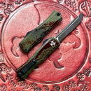 Microtech Knives Mini Hera Outbreak T/E Part Serrated M390MK Signature Series 1704M-2OBDS