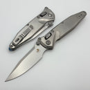 Marfione Select Microtech Socom Ram-Lok Titanium Slab Handles w/ Blue Accents & Stonewash M390MK 160RLS-10MS3