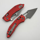 Microtech Knives Manual M-Stitch RAM LOK Red Frag Aluminum Handles & Apocalyptic M390MK 169MRL-10APFRRD